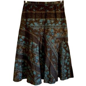 La Boutique 100% Cotton Corduroy Midi Skirt